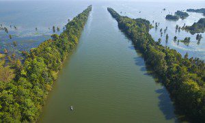 Pictured: Aerial shot of Diversion Canal