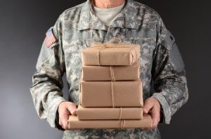 soldier with mail