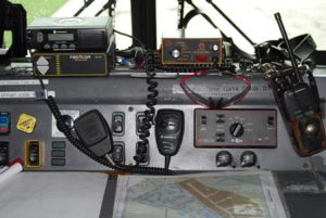 The radios in this Goose Creek Fire Department truck will soon be replaced by 800MHz devices.