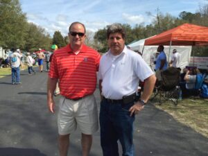 Moncks Corner Mayor Michael Lockliear pictured with Police Chief Rick Ollic at the festival.