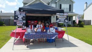 pproximately 60 people stopped by the driveway Sunday to purchase the sweet, refreshing drink along with some tasty treats from the comfort of the family's Summerville driveway.