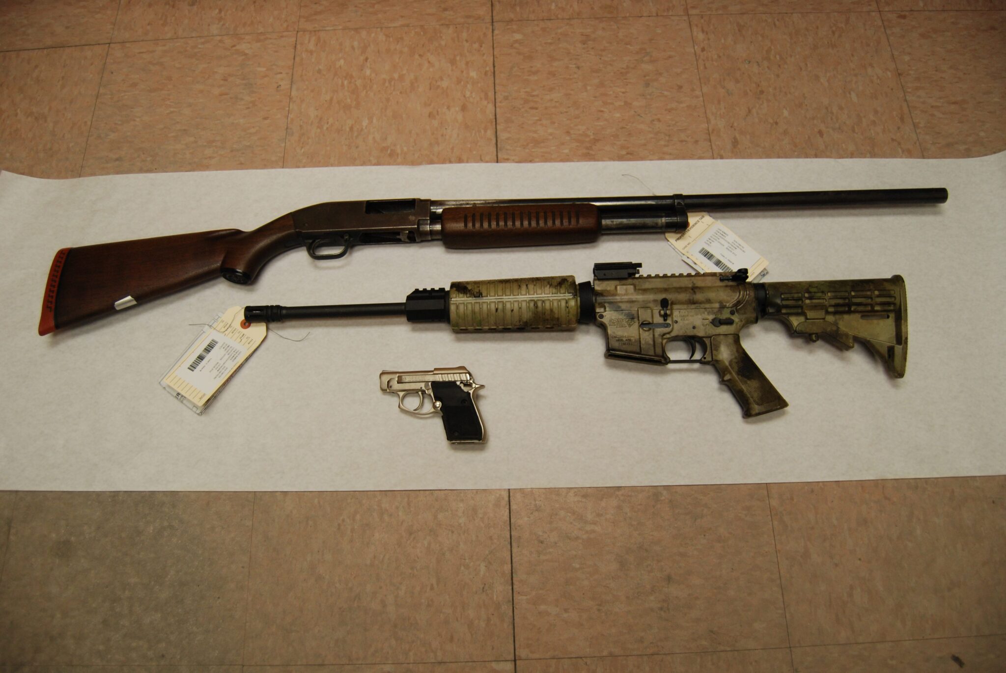 Pictured: Recovered stolen guns